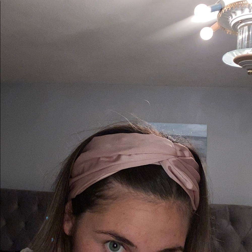 GUC MAUVE/Pink Satin Stretchy headband - Picture 4 of 7
